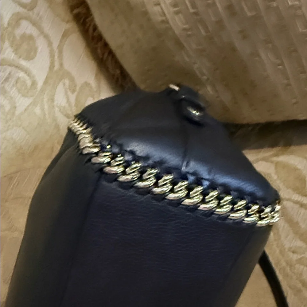 Coach Prairie Whiplash Satchel Crossbody Handbag Black Pebbled Leather preowned - Picture 5 of 16